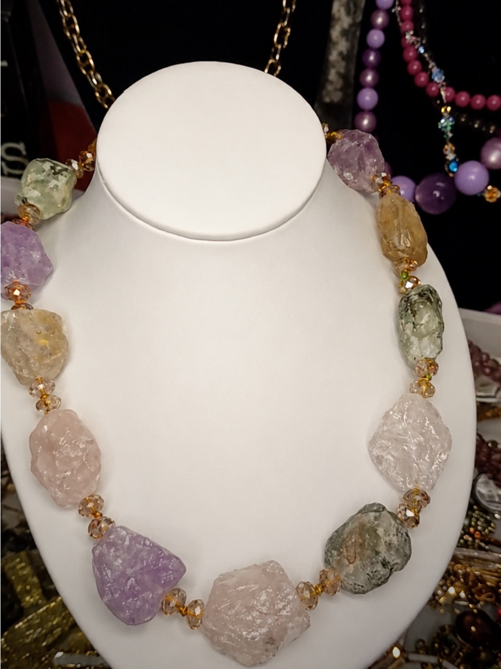 IN SEARCH OF THIS NECKLACE! Multi-Color Chunky Gemstone Necklace - Unbranded